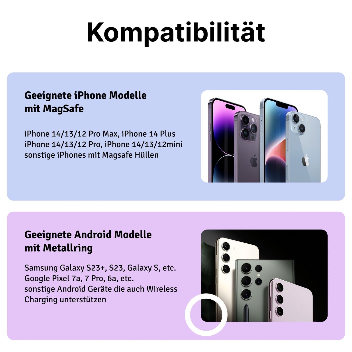 Faltbarer Magnetischer Handyhalter für Smartphones (silber) - CAPIMURI